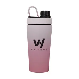 VitaHustle 20oz Stainless Steel Shaker Cup with Blender Ball