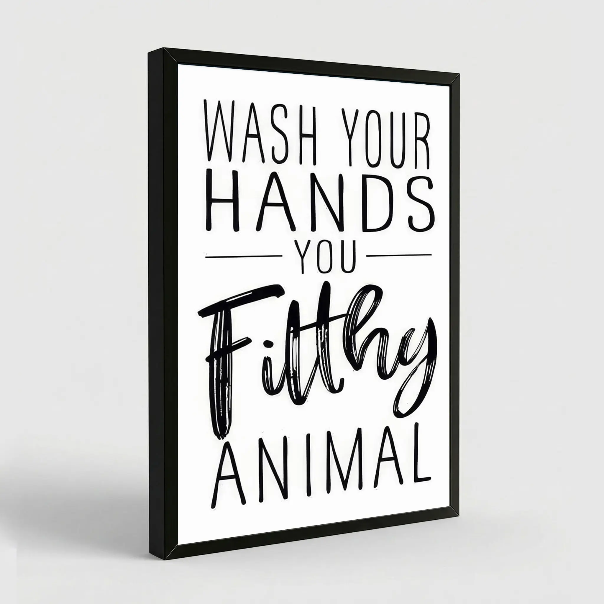 Black And White Bathroom  Art, Toilet  Signs Art Bathroom Quotes   For Home  restaurant wall decor