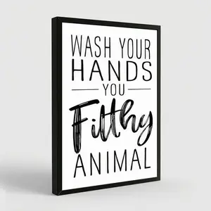 Black And White Bathroom  Art, Toilet  Signs Art Bathroom Quotes   For Home  restaurant wall decor