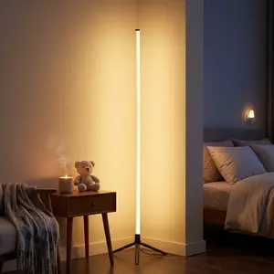 Dorm Essential Aesthetic 172 LEDs Bright Smart RGBICW Corner Floor Lamp, 16 Million DIY Colors, 68+ Scenes, Music Sync, App & Remote, Timer Setting, Color Changing Light for College Dorm Room Decor, TikTok Room Tour, Space Saving Ambient Lighting mode