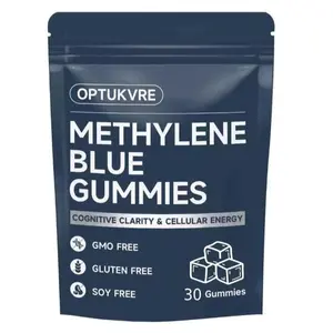Methylene Blue Gummies, 5mg Each, Improve Focus, Regulate Emotions, Clear Mind, Suitable for Men and Women, 99% Purity, 30 Gummies (30)
