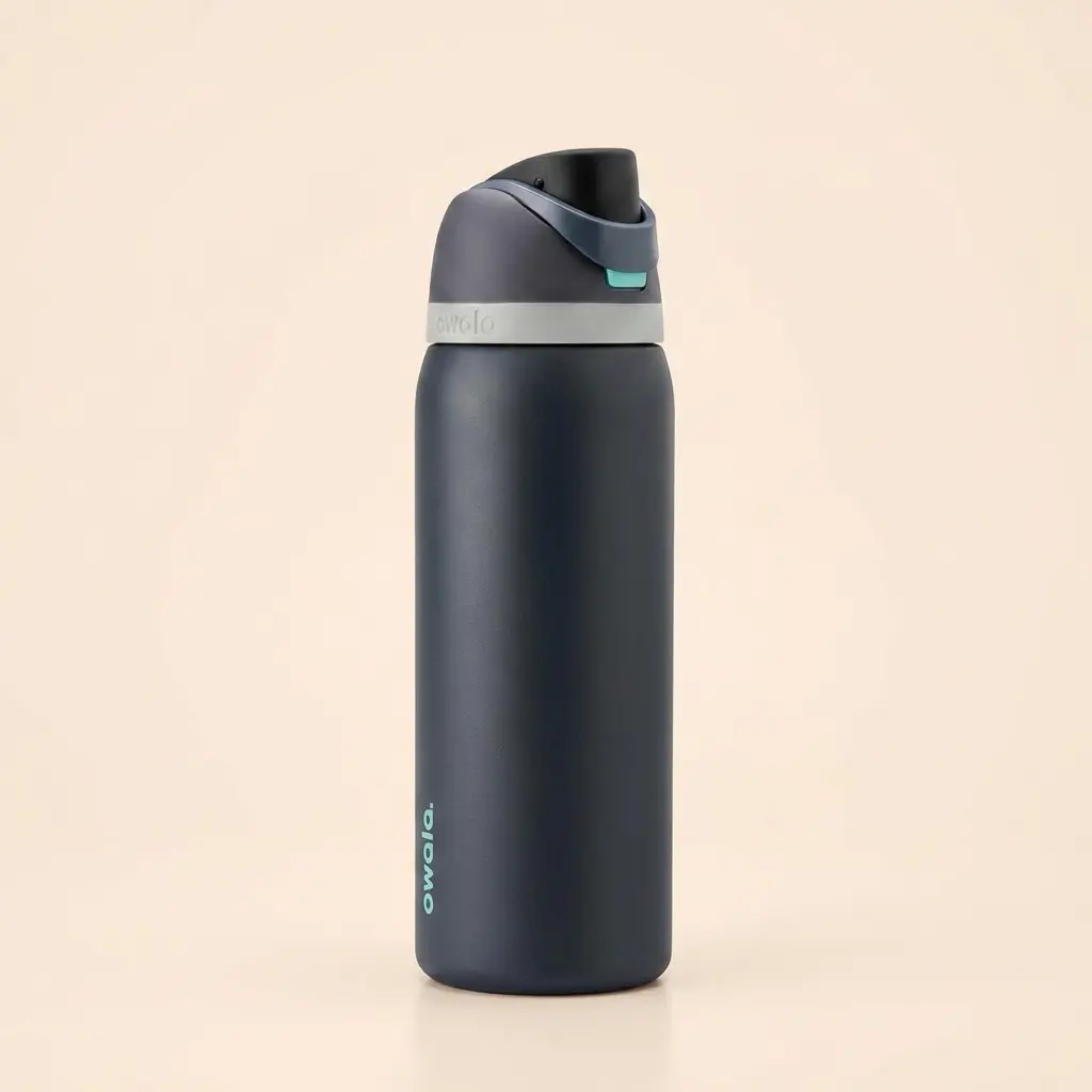 Owala 32oz Foggy Tide FreeSip Water Bottle, Insulated Stainless Steel Bottle, Leakproof Reusable Sports Bottle, Double Wall Vacuum Flask, Travel Hydration Tumbler, Gift for Her & Him