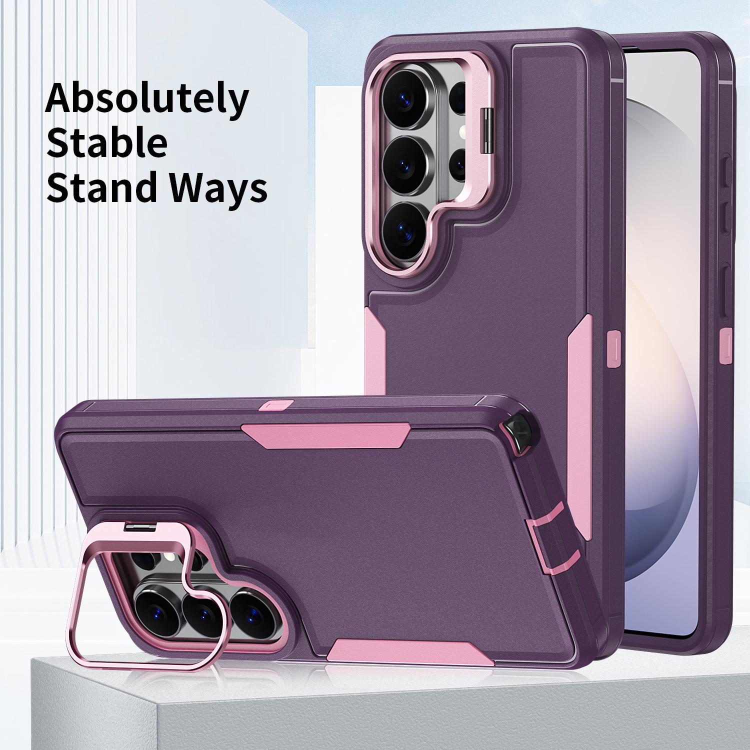 Designed for Samsung Galaxy S26 Ultra S25 S24 S23 S22 Case with Kickstand, 2 in 1 Military Grade Drop Heavy Duty Rugged Shockproof Protective Cover Case