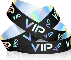 500 Pack VIP Plastic Wristbands Party Wristbands for Events VIP Custom Wristbands Plastic Bracelets Wristbands Waterproof Wrist Bands Arm Bands for Events Concerts