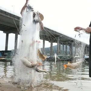 High Coverage Upgraded Floating Cast Net with Weighted Sinkers for Wide Water Spread, Ideal for Lake River Pond Boat and Various Fishing Scenes