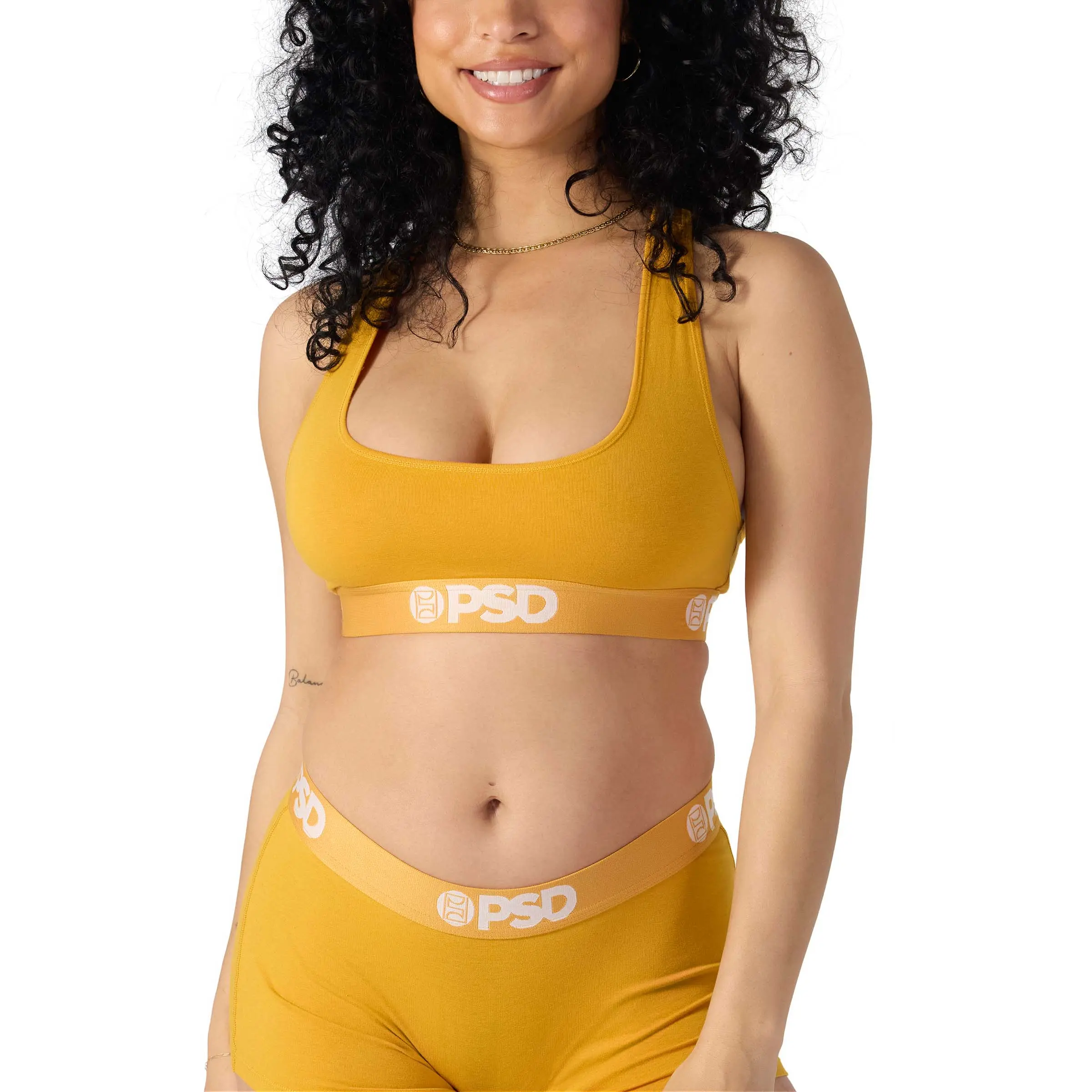 PSD Womens Mango Racerback Sports Bra - Cute and Comfortable Premium Modal Fabric