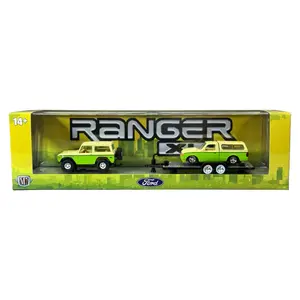 M2 Machines Auto-Haulers 1976 Ford Bronco & 1995 Ford Ranger XLT green 1:64