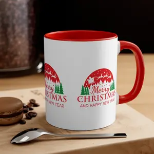 Jena Boutique Merry Christmas Accent Coffee Mug, 11oz funny gift