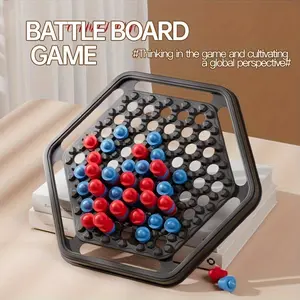 3D Four-in-a-Row Strategy Game | Hexagonal Board - 60pcs, Perfect for Kids & Adults STEM Brain Training