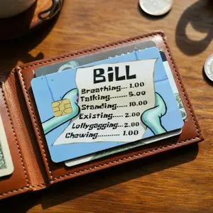 (2 Pack) Funny Bill Debit Card Skin High-Quality Vinyl Card Decal Credit Card Cover Scratch-Resistant Water-Resistant Everyday Accessories