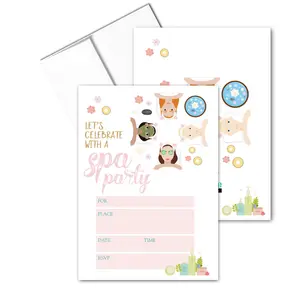 Stonehouse Collection | Spac Party Invitations | 25 Spa Day Theme Party Invites with Envelopes | Kids, Adults, Birthdays (Bowling)