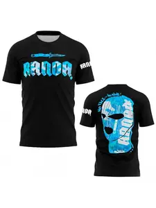 2025 Boxing RANDA Training Clothes Fans Summer Breathable Shirt Men's Women's Casual Round Neck Short Sleeve Men's T-shirt Top