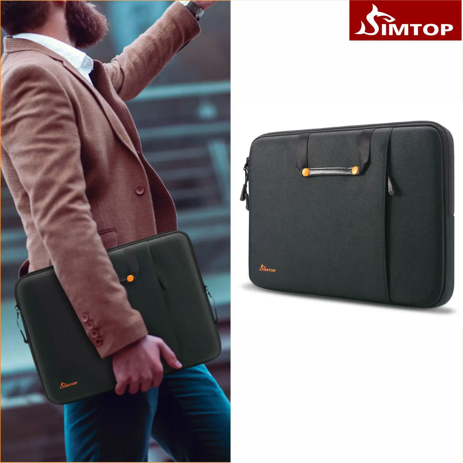 Laptop Case Sleeve 14 Inch, Shockproof Protective Traveling Computer Cover, Water Resistant Portable Laptop Carrying Bag Compatible for Lenovo, HP, Dell, Asus, MacBook Air/Pro