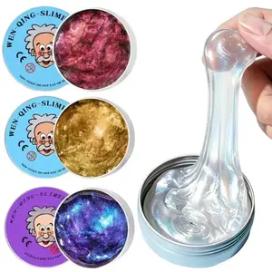 Transparent Putty Slime Squishies, Non‑Sticky Fidget Sensory Therapy Toys for Kids, Stress Relief DIY Specialty Supplies, Suitable for Children Gift Exchange & Classroom Handcraft Activities