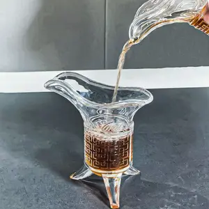 105ml Ancient wine cup/tea cup, vintage style, regal goblet, ancient emperor’s three-footed cup, creative wine glass, glassware.