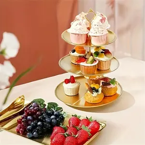 Elegant Dessert Fruit Platter Set, Durable & Easy Clean, Perfect for Christmas, Restaurant, Home Parties, Table Decor, Party Supplies