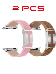 Magnetic Leather Watch Band for Women, Smartwatch Buckle, Smart Watch Strap, Smart Watch Accessories, Premium Designer Style, Adjustable Length 165-215mm, Mother's Day Gift