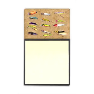Carolines Treasures  Fishing Lures Refiillable Sticky Note Holder or Postit Note Dispenser- 3 x 3 In.