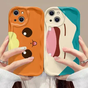 Lovely Anime Phone Case For s Psyduck iPhone 17 Air 16 15 14 13 12 11 Pro Max Plus  3D Wave Soft TPU