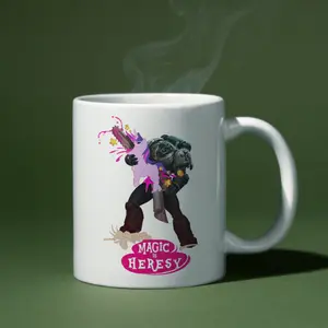 Magic is Heresy Mug, My Little Pony x Warhammer 40K Coffee Cup, Funny Crossover, P1nk1e P1e Meme Mug