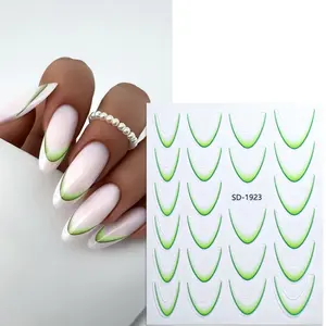 Easy Ombre French Nail Sticker Decals - French Tip Nail Guide