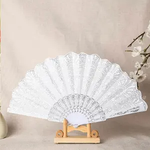 Folding Hand Fan, 1 Count Elegant Fashion Style Handheld Paper Fan, Wedding Party Gift, Birthday Party Decoration Fan, Home Decoration Fan, Decorations Supplies