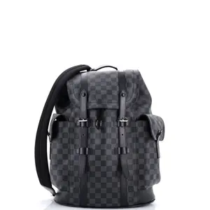 Pre-owned Louis Vuitton Canvas Coated Backpacks Christopher Backpack Damier Graphite PM by Rebag