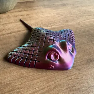 3D Printed Flexi Manta Ray Fidget Toy Desktop Decoration