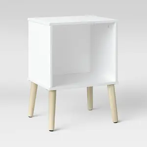 Pillowfort Modern Open Kids' Nightstand Bedside End Table Room FSC White