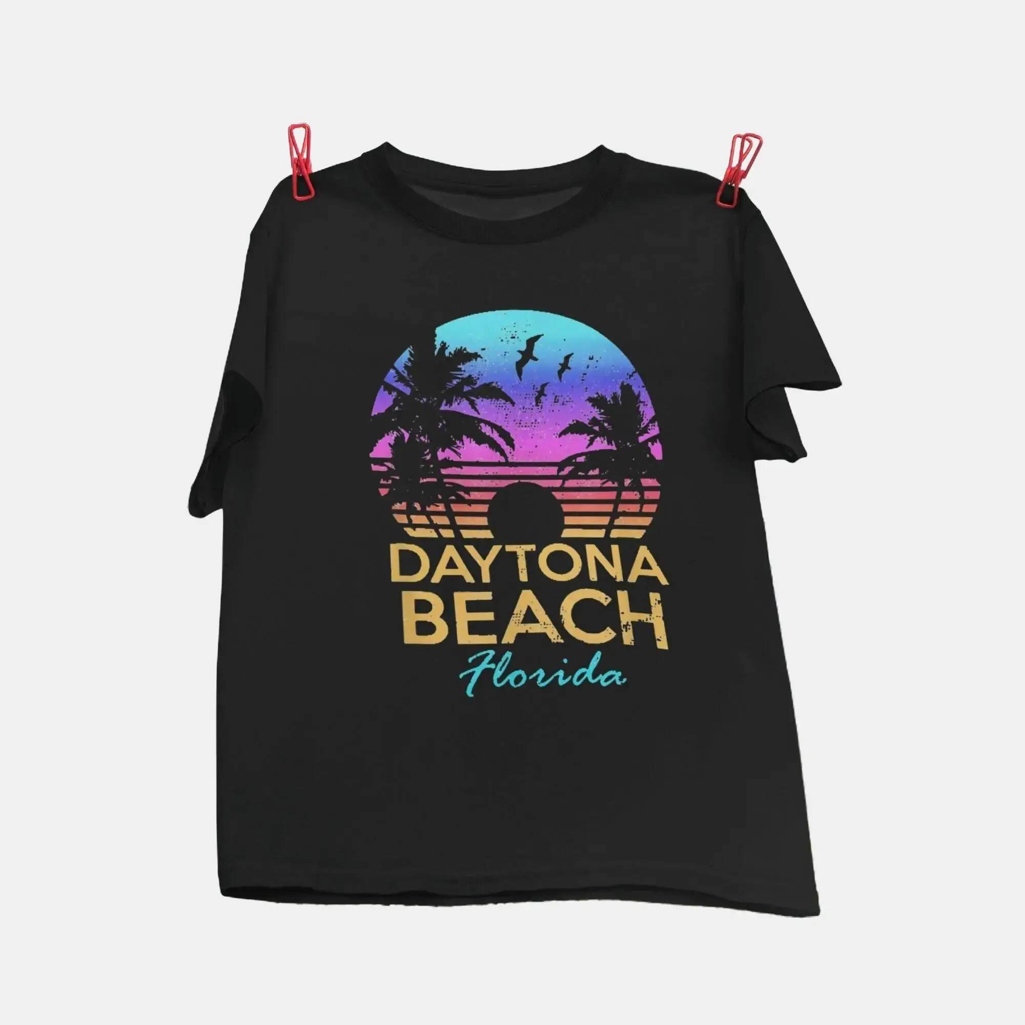 Daytona Beach Florida Vintage Sunset Summer Vintage T-Shirt, Florida Shirt, Traveling Shirt, Family Vacation Gift Shirt