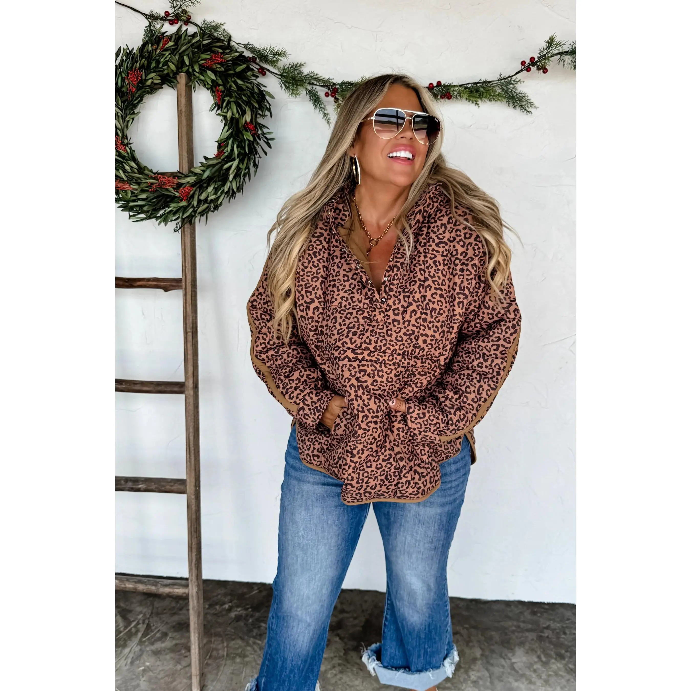 Printed Peyton Puffer Jacket Cheetah & Camo