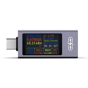 POROMETISTO UT03C USB Tester Multimeter, 360W Type-C Power Meter with Bidirectional IN/OUT, QC/PD/PPS Fast Charging Test, 30V/12A Real-Time Voltage Current Monitor, TFT Display, Capacity Recorder