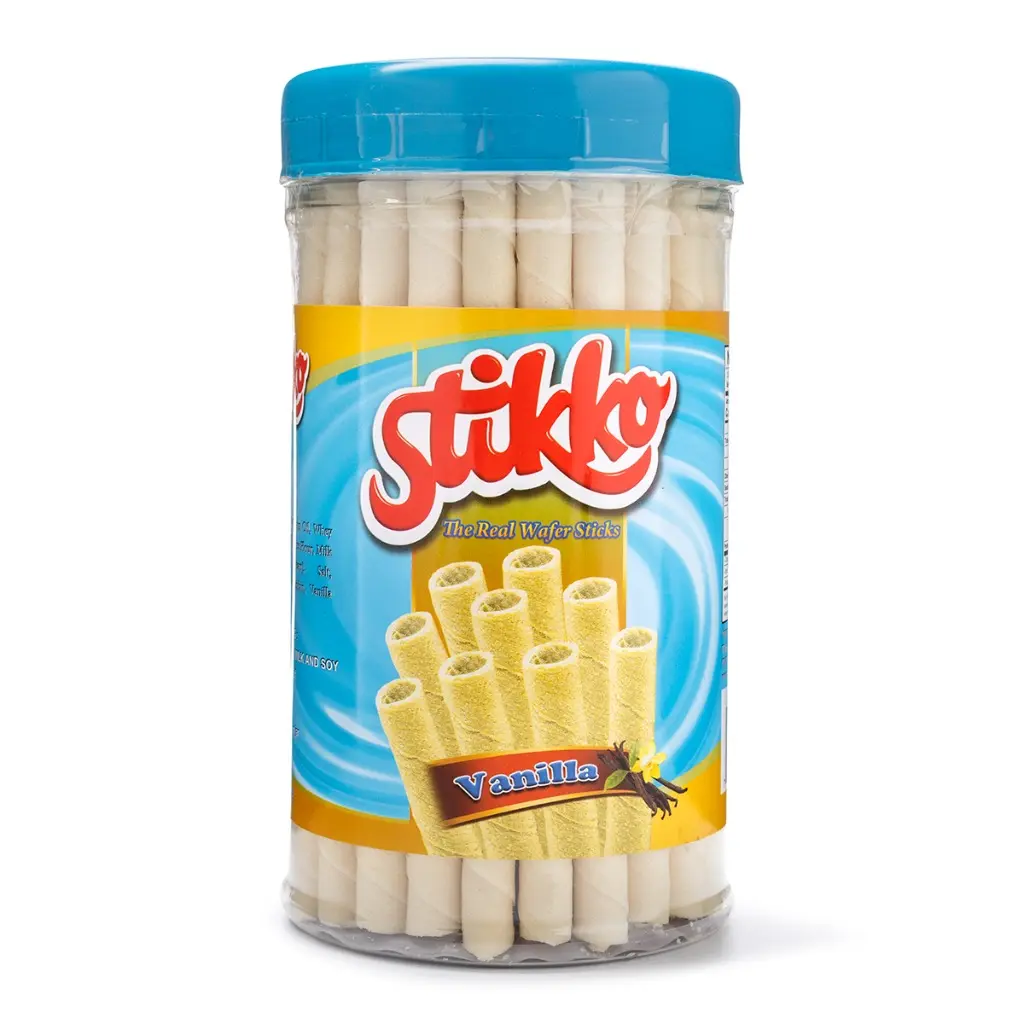 Stikko Wafer Sticks Vanilla Flavor 400 g Stikko Wafer Sticks Vanilla Flavor 400 g