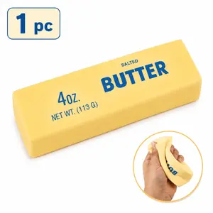 1pcs Squeeze Butter Squishy Toy, PU Material Butter Stick Slow Rising Squeeze Food Fidget Toy for Office School