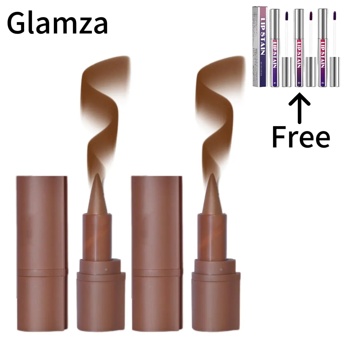 Glamza 2Pcs 2-in-1 Gradient Lip Liner and Lipstick Lip Combo Set - Achieve Flawless Contour and Gradual Ombre Effect with Easy-to-Use Crayon Form and Cone Tip (2Pcs 01# Milk Tea) Makeup Lip Product
