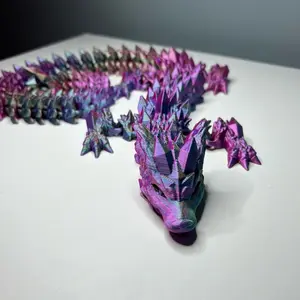 3-D printed crystal dragon large