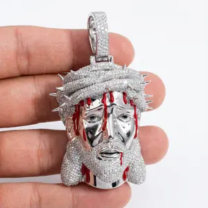 Men's 18 Karat Gold-Plated Copper Fashion Necklace - Graffiti Face Pendant with Ice Surface Shiny Stones, Gold Statement Chain, Street Hip-Hop Jewelry, Ideal Gift for Brothers, Party-Ready Accessory