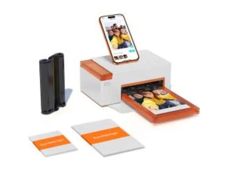 Liene DHP515W-US1 4 x 6 in. PR Amber M110 Photo Printer, 4 x 6 in. Paper with 3 x 3 in. Paper & Ink Cartridge