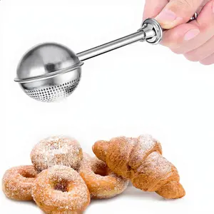 2-in-1 Flour Duster & Sugar Shaker – Flour Sifter Versatile Dispenser for Sourdough Bread, Pizza, Rice Flour, Baking Supplies, Great Gift