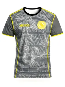 2026 Mexico World Cup Home Jersey, New Mexico Football Team Uniform, Men's Sportswear Set, Breathable & Sweat-Wicking Design, Short-Sleeve Fitted Crop Top, Ideal for Outdoor Sports & Casual Wear，Unisex soccer T-shirt，Quick Shipping T-Shirt,