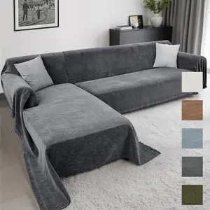 Inovaday Mother's Day Gifts, Sofa Cover Sectional Couch Covers, 2 Pieces Washable L Shaped Couch Covers Sofa Blanket for Dogs Pet Friendly Sectional Sofa Slipcovers Furniture Covers
