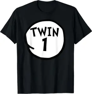 Twin 1 Tee Funny Matching Twin One T-Shirt