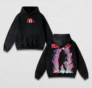 Shigeo Kageyama Mob Psycho 100 Washed Hoodie & T-Shirt – Vintage Oversized Anime Graphic Top, Glitch Style Manga Streetwear for Fans