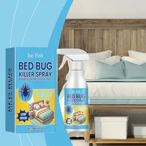 Jue-Fish Indoor Bug Spray, Powerful Formula for Getting Rid of Bed Bugs, Lice and Mites, Great for Home Bedrooms and Dorm Rooms