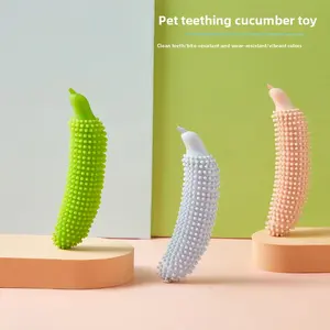 Dog Toy Cucumber Durable Chew Stick for Puppies Teddy Small and Large Dogs Pet Teething Toy Clean Bite Resistant Wear Resistant Vibrant Colors