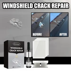 Professional Windshield Repair Kit - Advanced Glass Repair Fluid for Windscreen Repair - Quick Fix for Chips, Cracks, Scratches & Star-Shaped Crack - Cracks Gone, Easy to Use Maintenance Tool