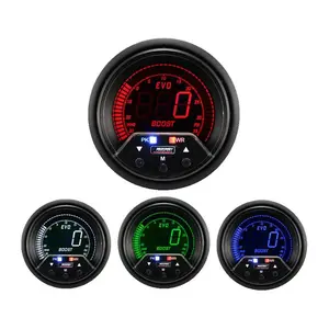 Boost Gauge- Electrical Digital Green/White/red/Blue Premium EVO Series 60mm (2 3/8
