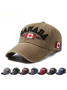 Canada Baseball Cap Unisex Cotton Adjustable Snapback Hat, Casual Daily Wear Accessory, Perfect Gift Idea for Canada Fans
