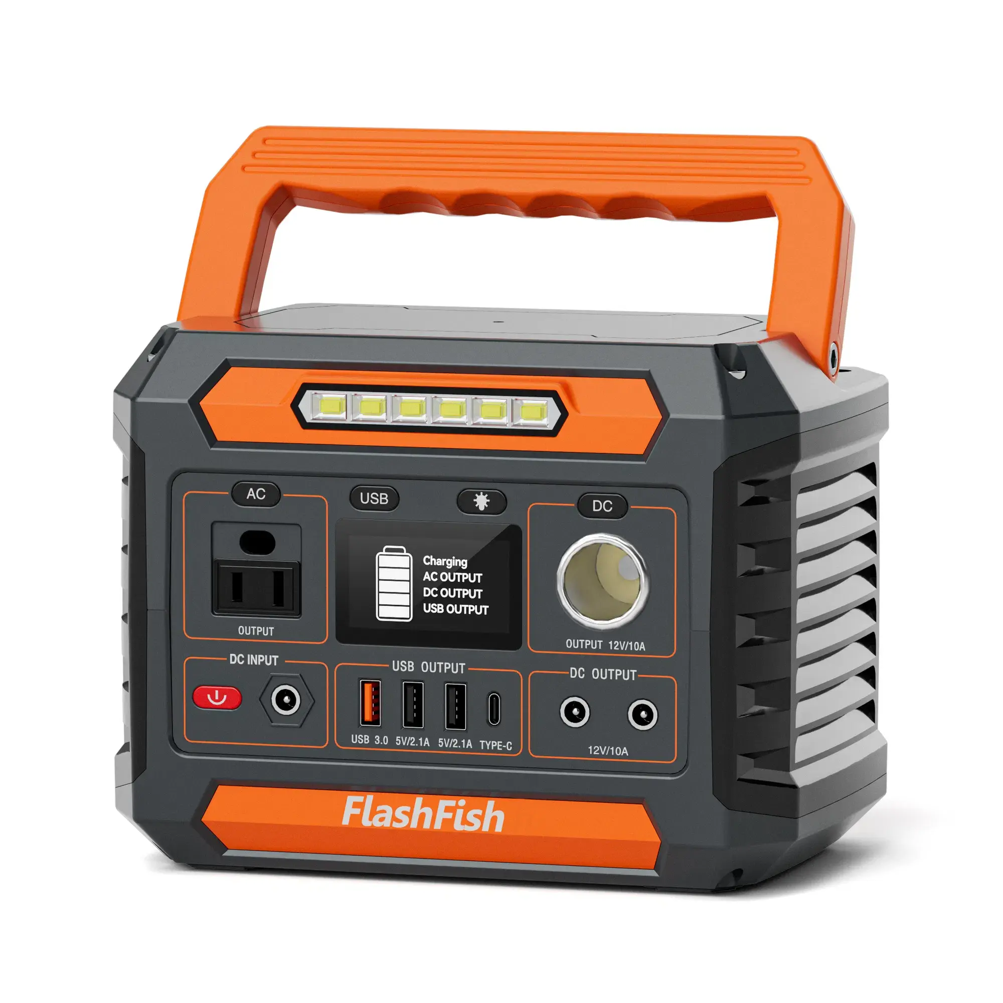 FF FlashFish P66A 200W Compact Solar Charger Generator - 144.3Wh Rechargeable Mobile Power Supply, Portable Inverter Power Supply with Multi-Output AC/USB/DC Ports, LED Lamp, Multiple Adapters for Emergency Prep, Offgrid Use,home decor