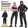 HOTSUIT Unisex Sauna Sweat Suit 2-Piece Sports Set - Long Sleeve Shirt, Full-Length Pants, Quick Dry, Anti-Odour, Windproof, Waterproof, Abrasion-Resistant, All Seasons Gym Gear for Boxing, Biking (Waist Reduction),outdoorfun